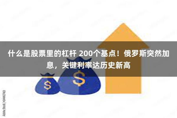 什么是股票里的杠杆 200个基点！俄罗斯突然加息，关键利率达历史新高