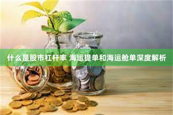 什么是股市杠杆率 海运提单和海运舱单深度解析